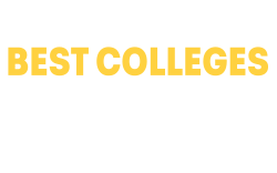 Text that reads "One of America's Best Colleges. Princeton Review US 新闻, Forbes".